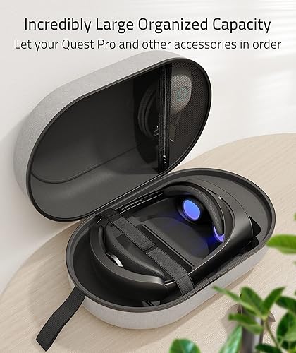 Miniatura 4 de Syntech Large Hard Carrying Case Compatible with OculusMeta Quest 2Meta Quest Pro Accessories VR Headset with Elite Strap Touch Controllers and