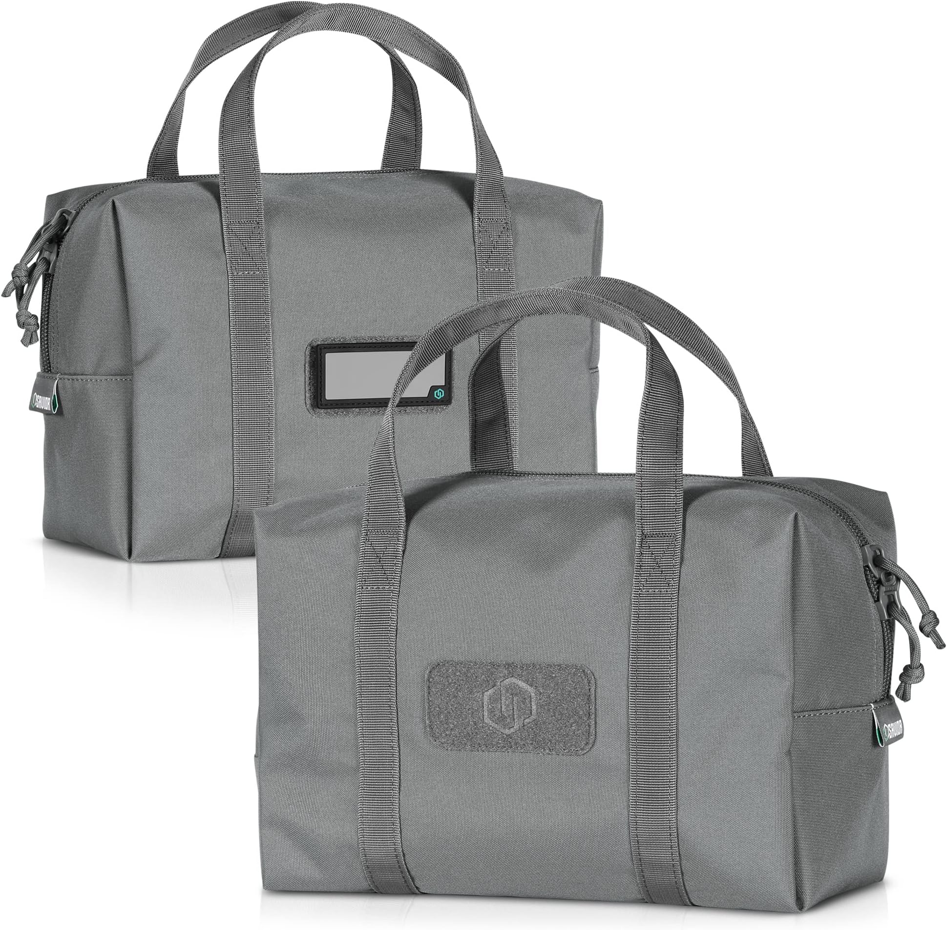 Mini Hauler Tactical Ammo Duffle Bag Firearm Ammunition Loose Sac Carrier EDC Pouch, ID Patches Included, Rifle Carbine Pistol Revolver Ammos Soft Case Hunting Shooting Range Gear