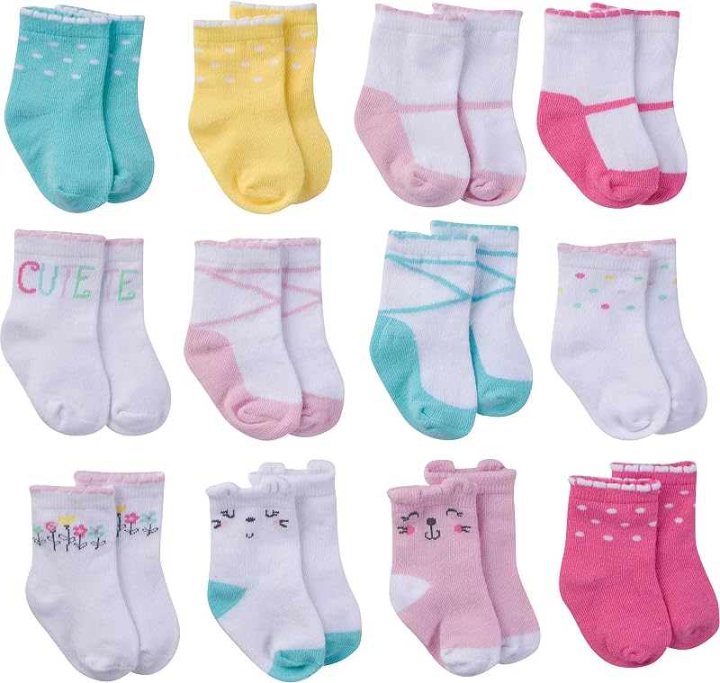 medias Onesies Brand Baby niño y niña 12 pares botines
