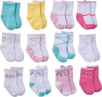 Onesies Brand Baby Boys & Girls 12 Pair Bootie Socks
