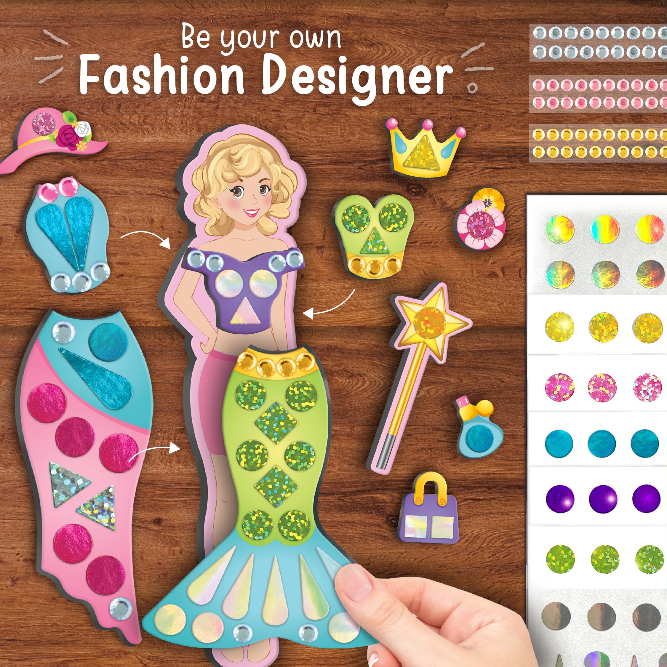 Imagimake DIY Magnetic Dress-Up Princess |Pretend Play Toys for Girls | 30 Magnetic Dresses & Accessories | Interchange & Create Unlimited Outfits | Birthday Gift for Girls Ages 3,4,5,6,7,Multicolour 4