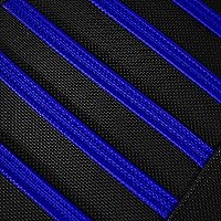 Vista 6 de Enjoy Mfg Funda de asiento - Compatible con Yamaha Raptor 700 700R 2006-2024#193 (Todo negro/costillas azules)