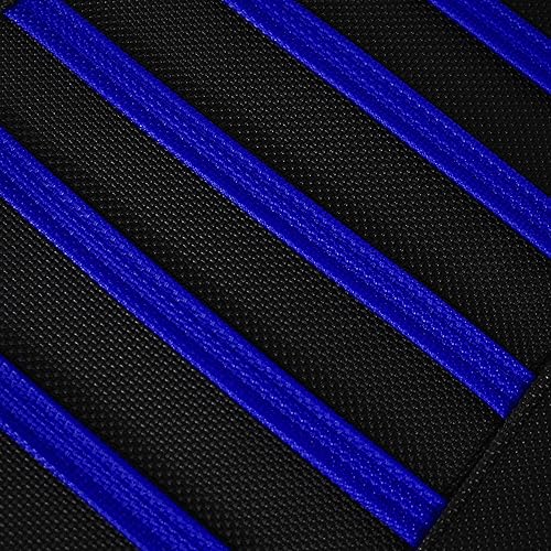 Miniatura 6 de Enjoy Mfg Funda de asiento - Compatible con Yamaha Raptor 700 700R 2006-2024#193 (Todo negrocostillas azules)