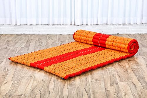 Miniatura 7 de Leewadee colchón tailandés enrollable para cama de invitados, tapete de yoga, para masaje tailandés, ecológico, orgánico y natural.