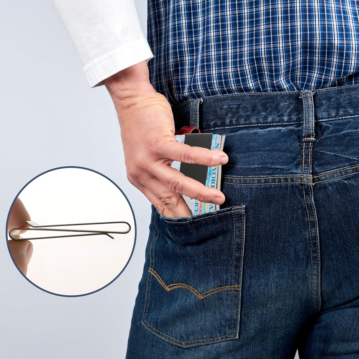 CKLT Clip creativo de metal para dinero billetera práctica para