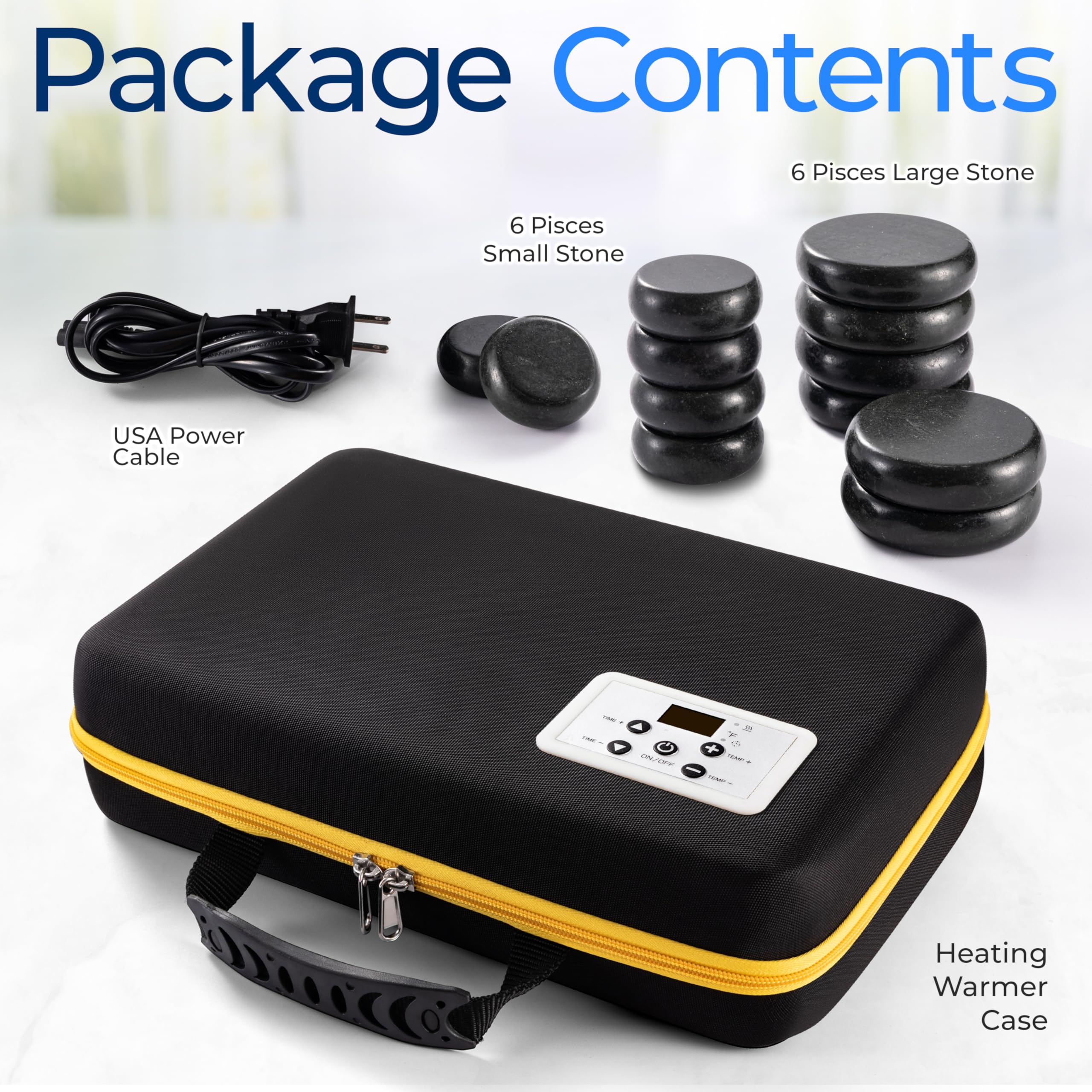 Amazon.com: SereneLife Portable Basalt Stone Massage Set with