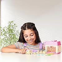 Vista 4 de Little Live Pets Paquete de juego de conejito bebé, colección de familia sorpresa de conejo mamá, regalos de Pascua desplegables interactivos