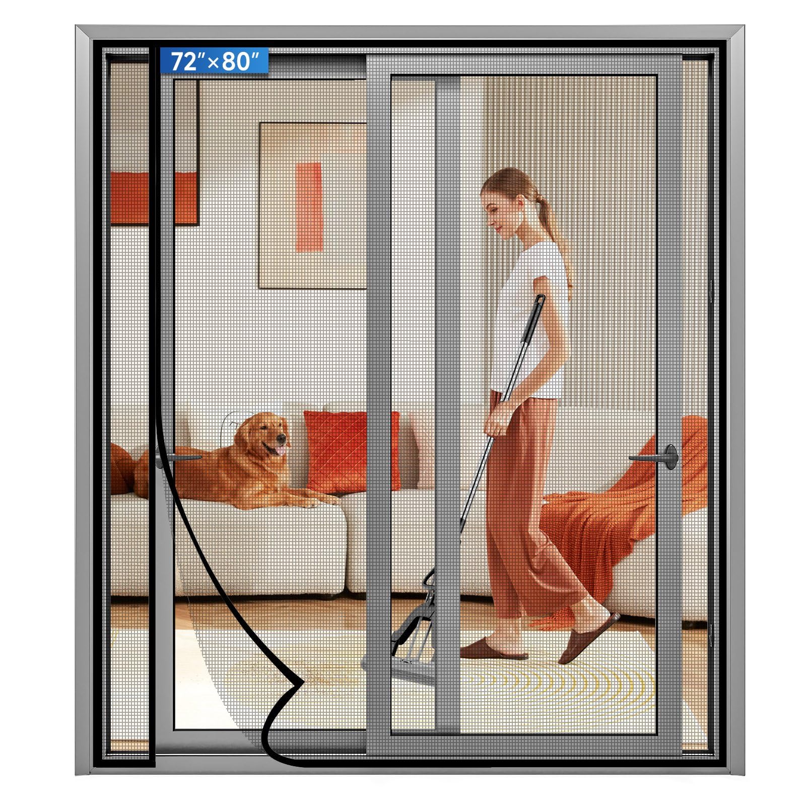LONGEAS Universal Opening Screen Door
