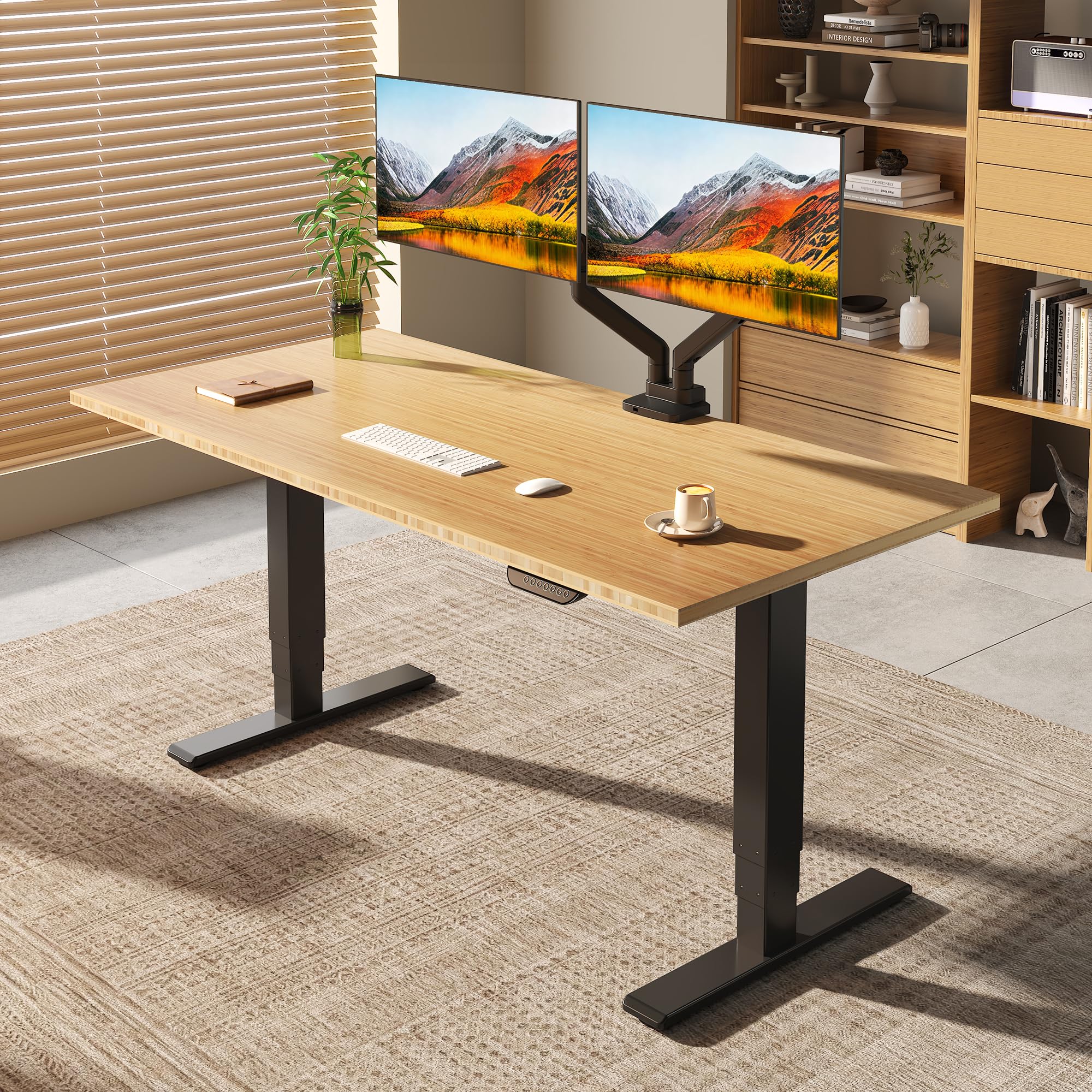 Amazon.com: FLEXISPOT E6 MAX Bamboo 60x30 Inch Dual Motor 3-Stage