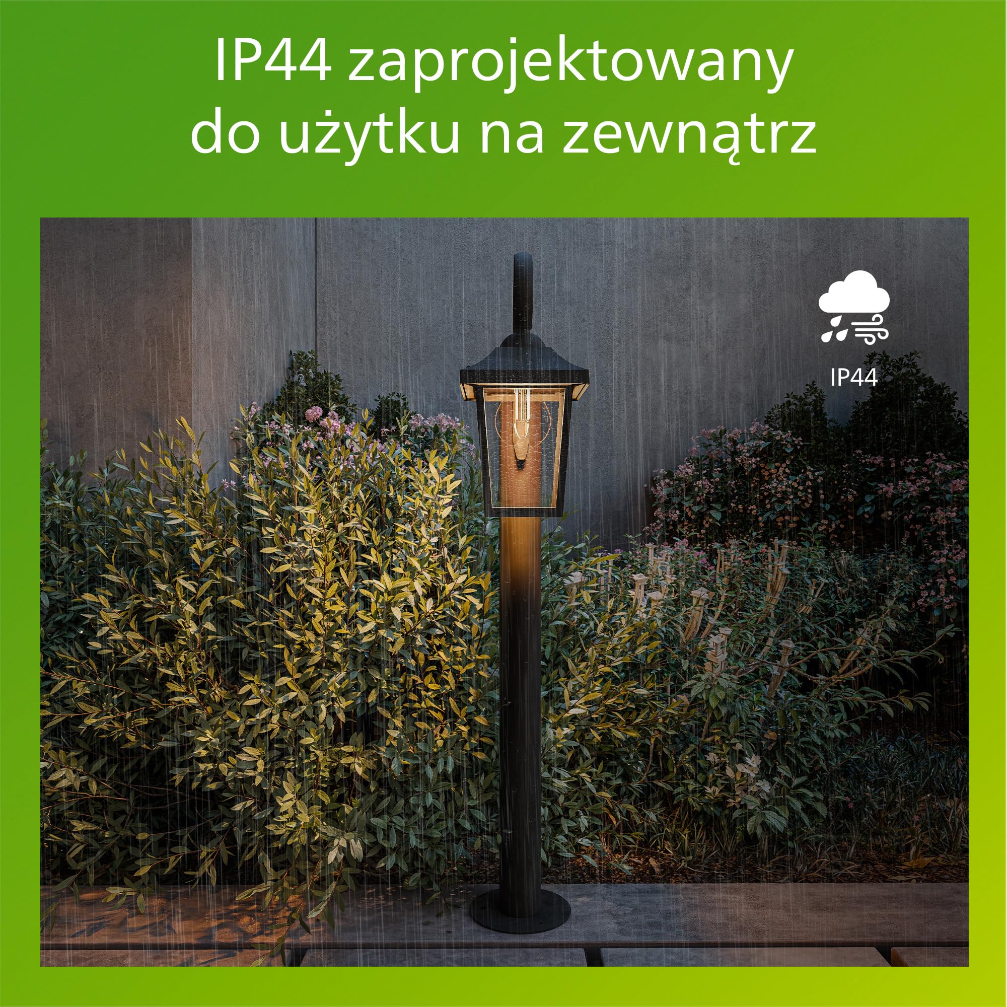 Philips Buzzard Słupek Zewnętrzny, Żarówka LED E27, Czarny