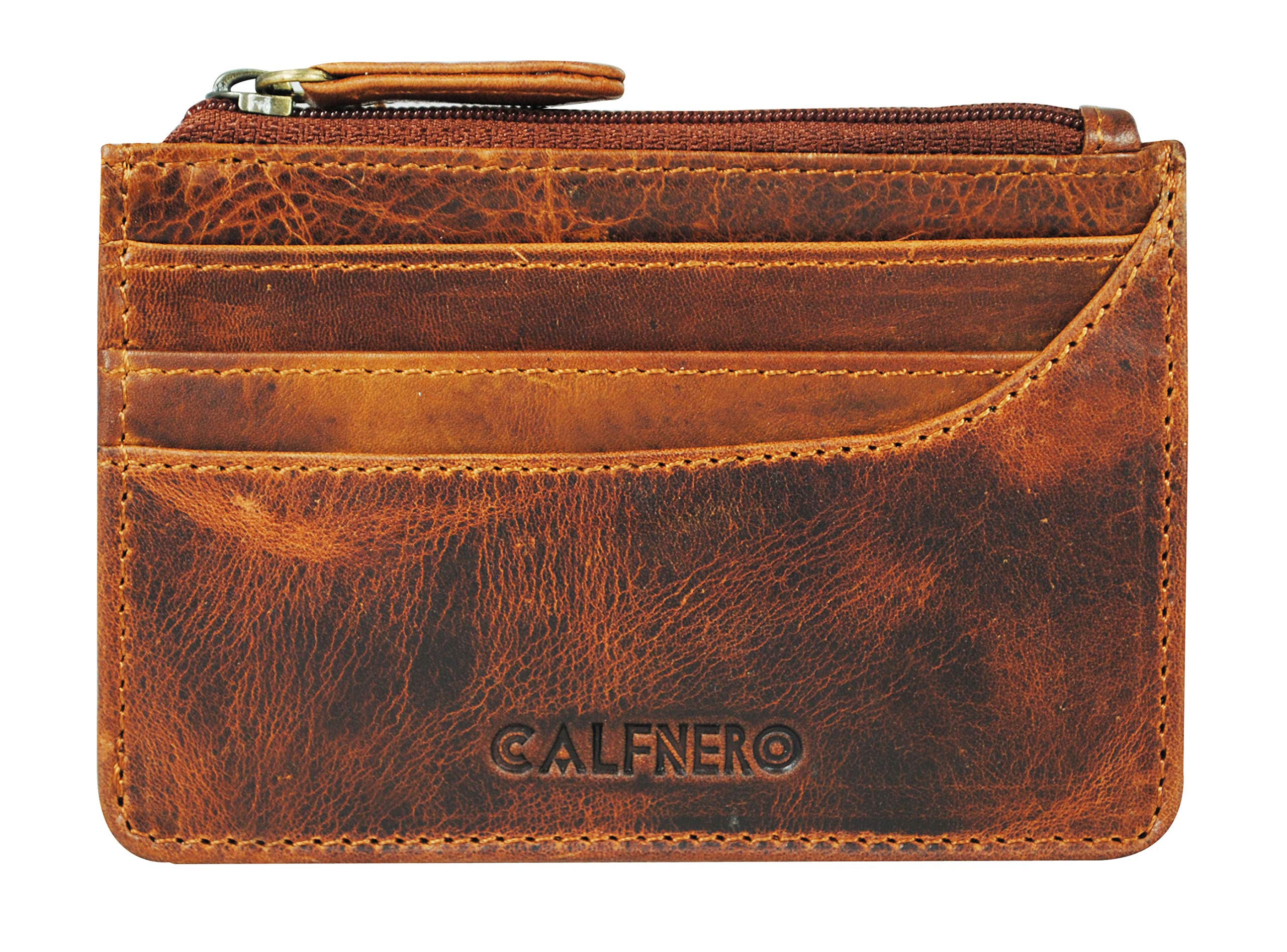 calfnero Leather Women Card Wallet(khaki)-picture-14
