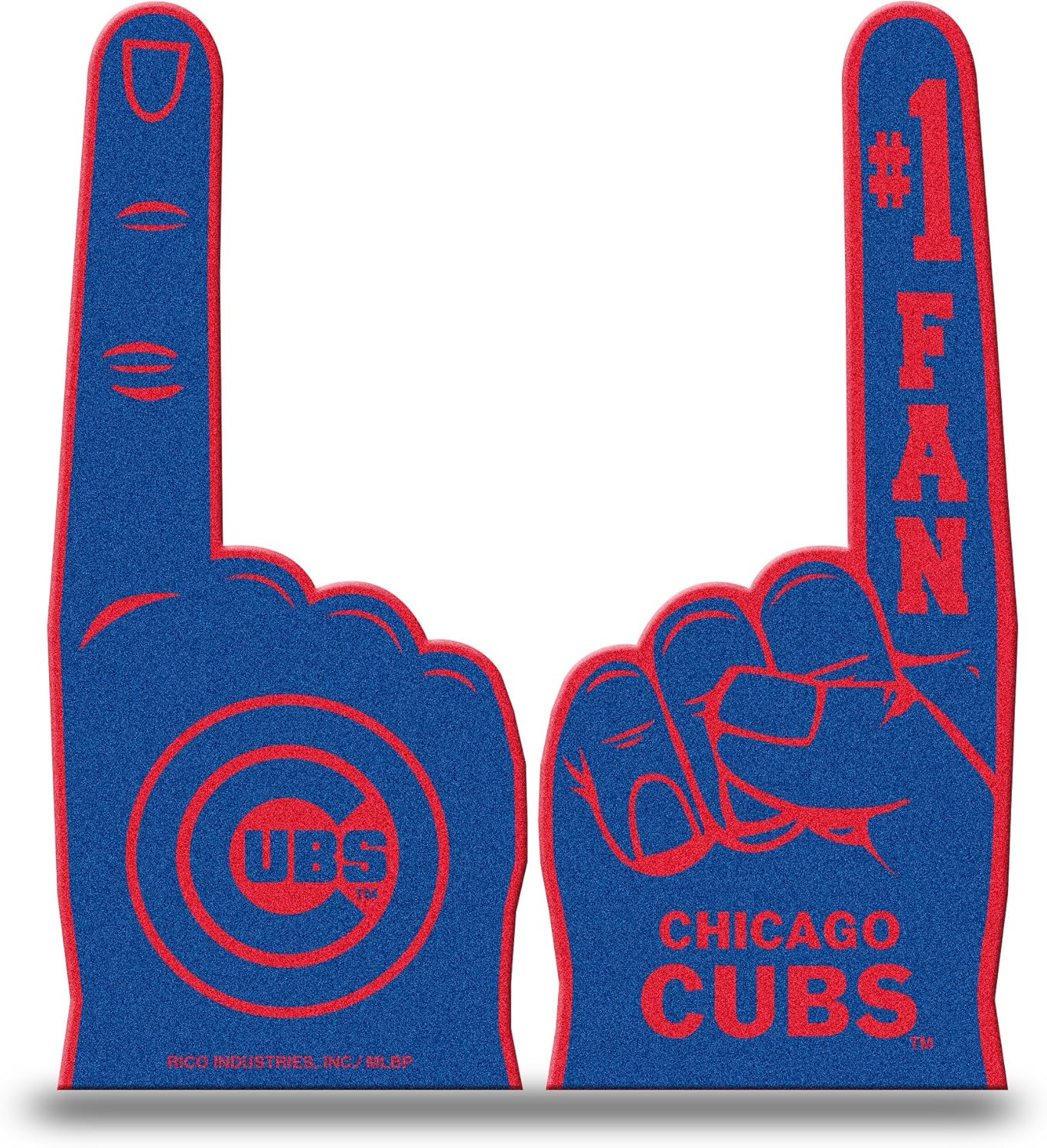 Rico Industries MLB Chicago Cubs Flat Foam Fingers, Measures 18" x 8" x 25