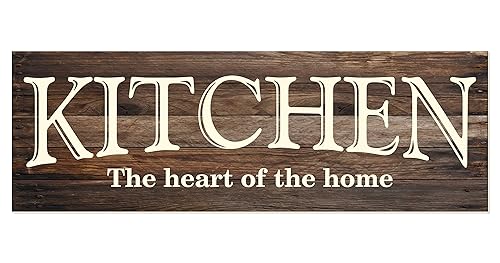 Kitchen The Heart of The Home Rustic Wood Wall Sign