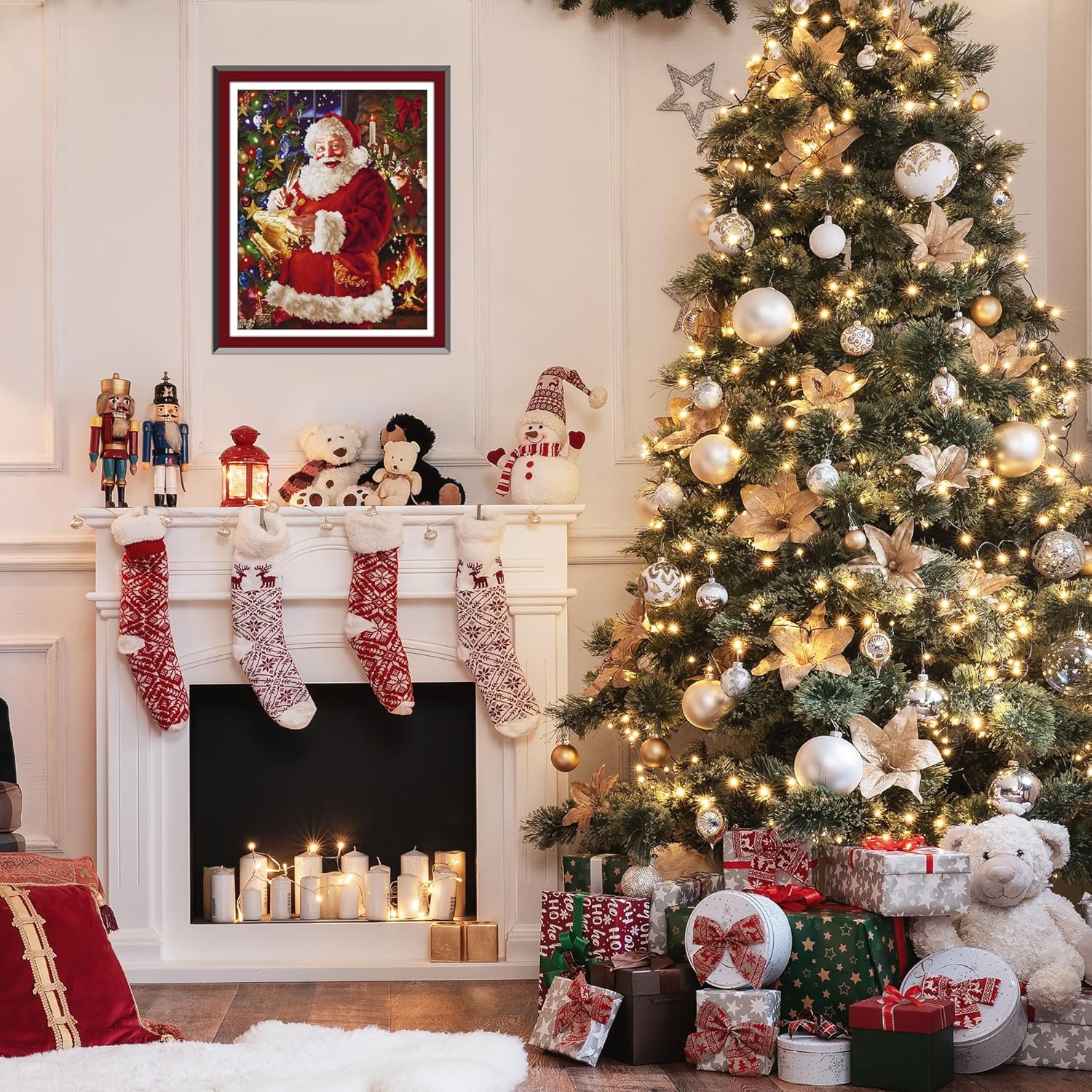 DIAMOND DOTZ Santa's List Diamond Painting Kits for Adults - Diamond Art Kits a Relaxing Creative Craft Kit with Dotz Gems