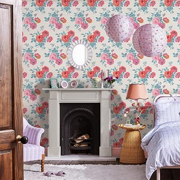 Graham & Brown Cath Kidston Archive Rose Blue & Pink