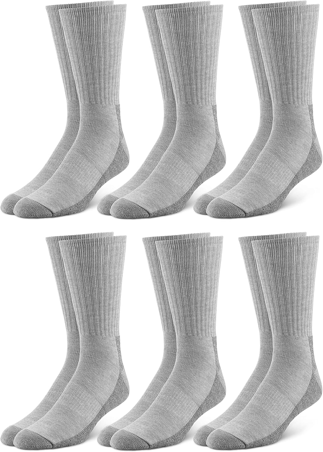 Sof Sole mens Men’s Multi-pack Comfort Cushioned Crew Work Socks - Image 2