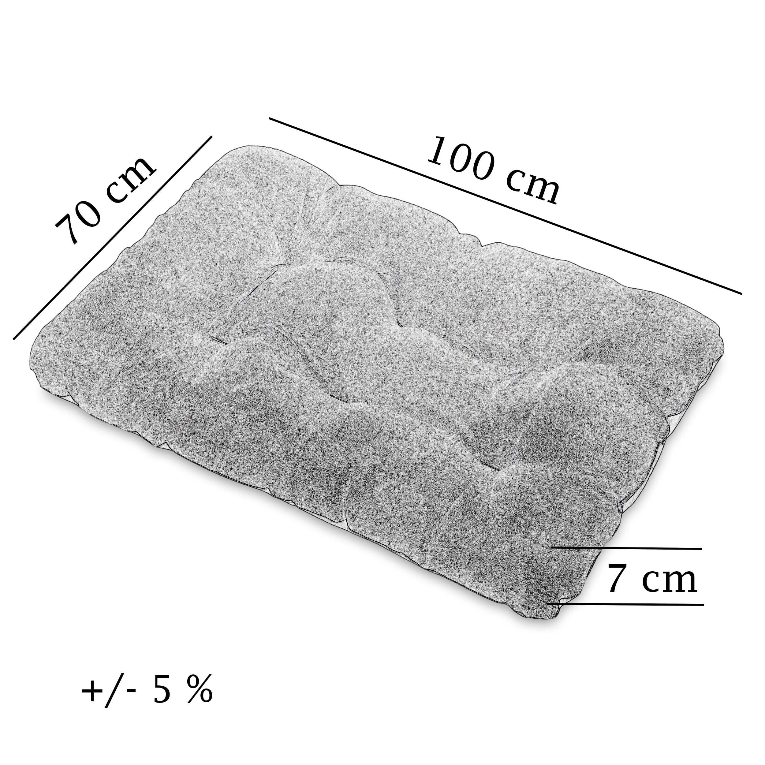 SuperKissen24. Cuccia per cani di taglia piccola, media e grande, impermeabile, lavabile, taglia XL, nero e grigio, lino