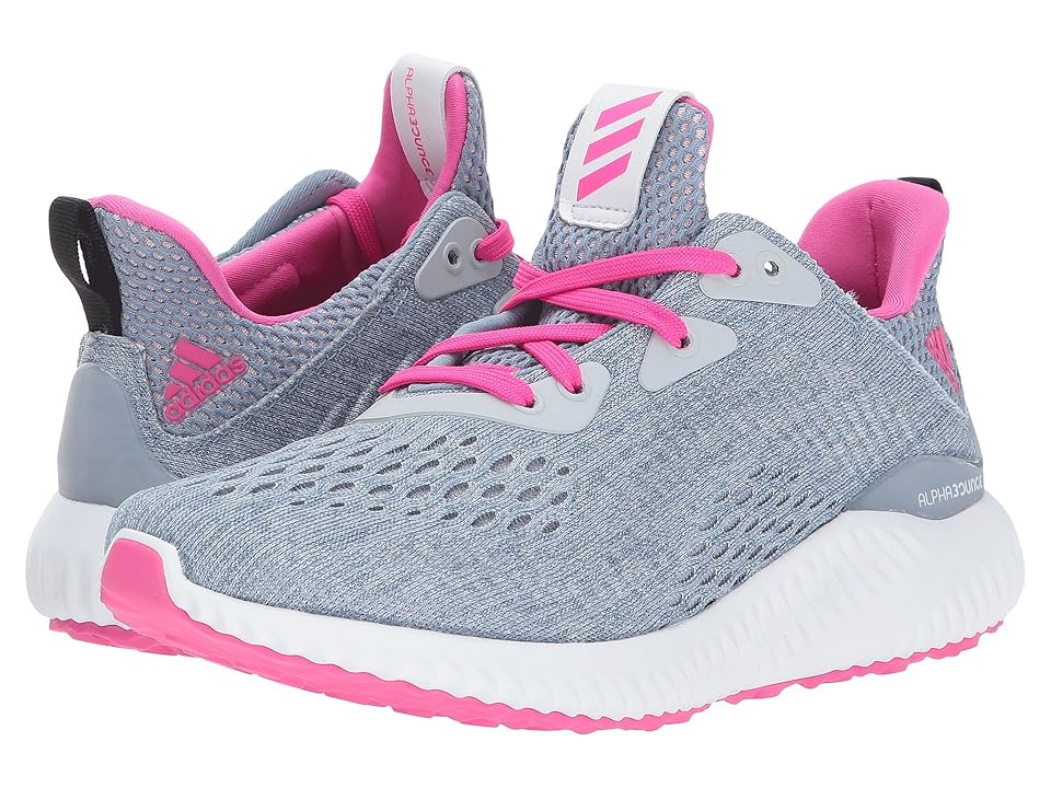 

adidas Kids Alphabounce EM J (Big Kid) (Clear Grey/Shock Pink/Tactile Blue) Girls Shoes