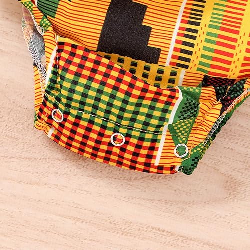 Vista 6 de YOUNGER TREE - Conjunto de ropa para bebé, diseño africano Dashiki Ankara