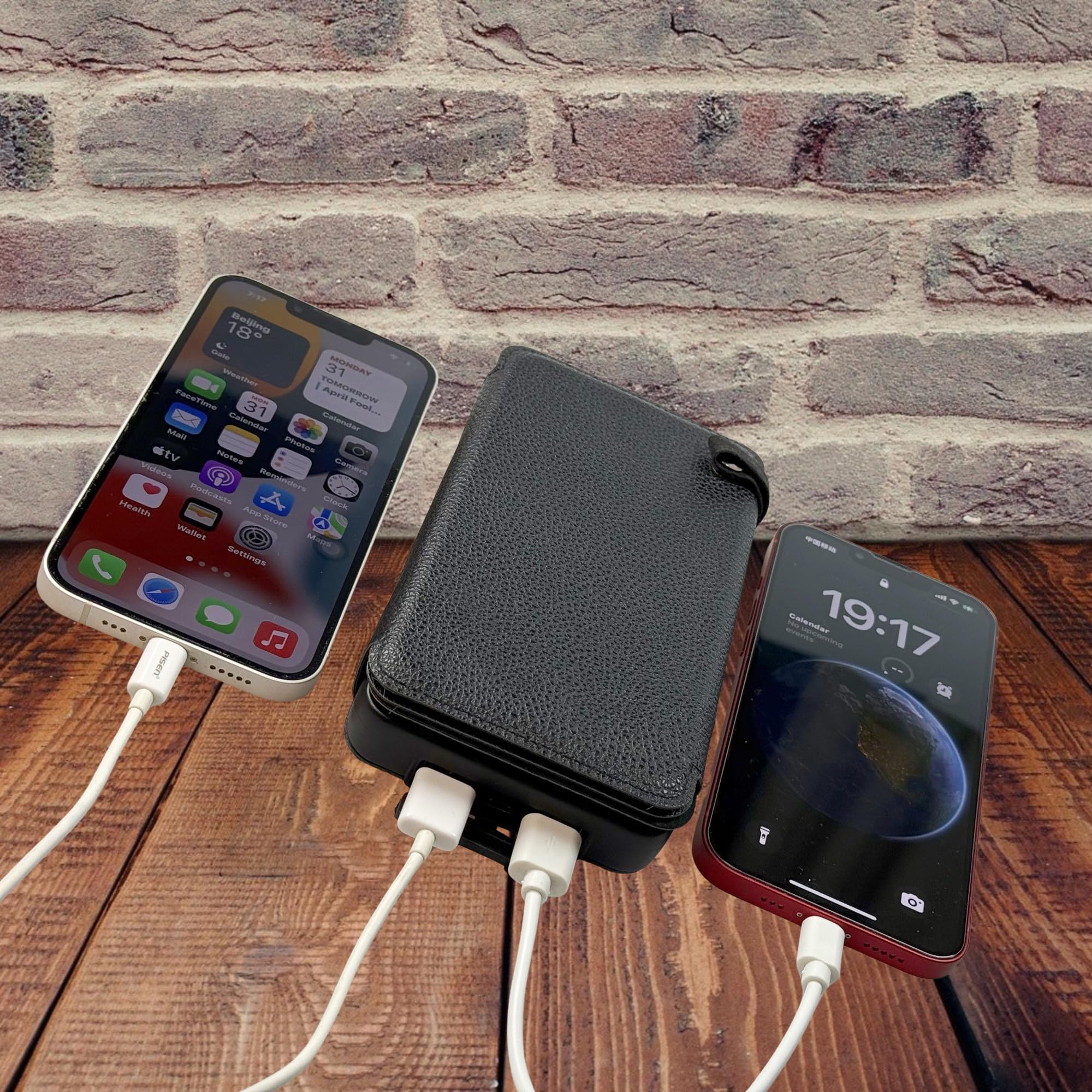 Cargador solar de 20000 mAh, batería externa portátil USB C para exteriores con 4 paneles solares, nueva batería externa de carga rápida de 3 A con 2 salidas USB compatible con smartphones, tabletas