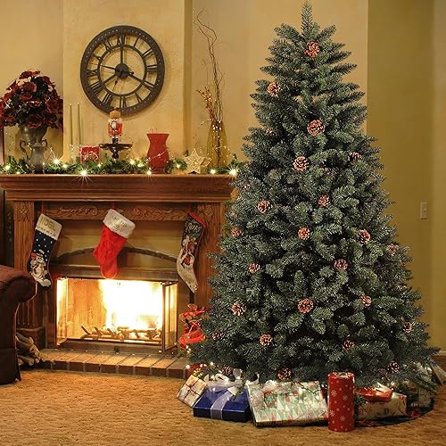 Miniatura 3 de BHG Árbol de Navidad de abeto artificial de 6 pies, árboles de color clásico para el hogar, oficina, decoración de fiestas, fácil montaje, verde