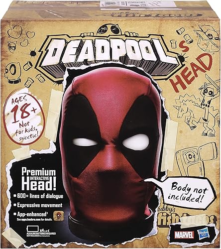 Miniatura 2 de Marvel Legends Deadpools Head Premium Interactivo en movimiento electrónica parlante coleccionable para adultos mejorado con aplicación con más de