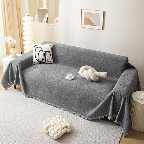 Miniatura 8 de MEETSKY Fundas de sofá lavables, fundas para sofá de 2 cojines, aptas para mascotas, fundas para sofá seccional, tela gruesa y suave, estilo