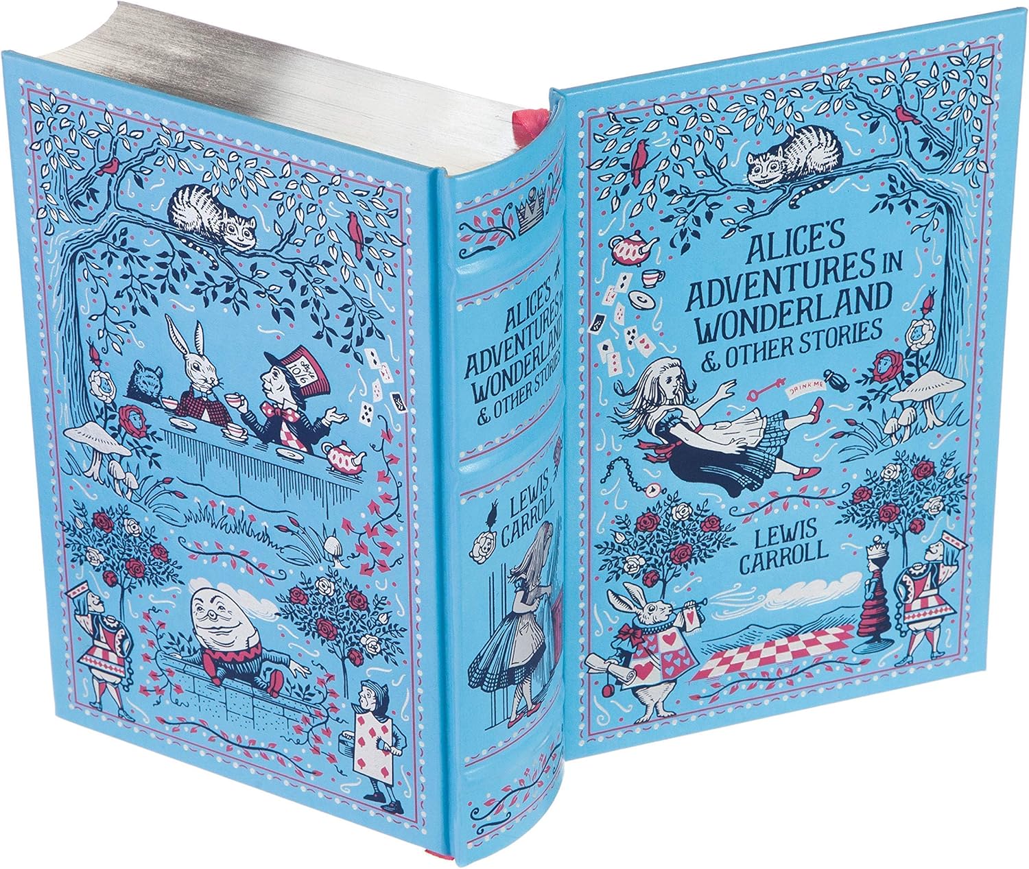 Handmade Book Safe - Alice's Adventures in Wonderland by Lewis Carroll (Leather-bound) (Magnetic Closure)