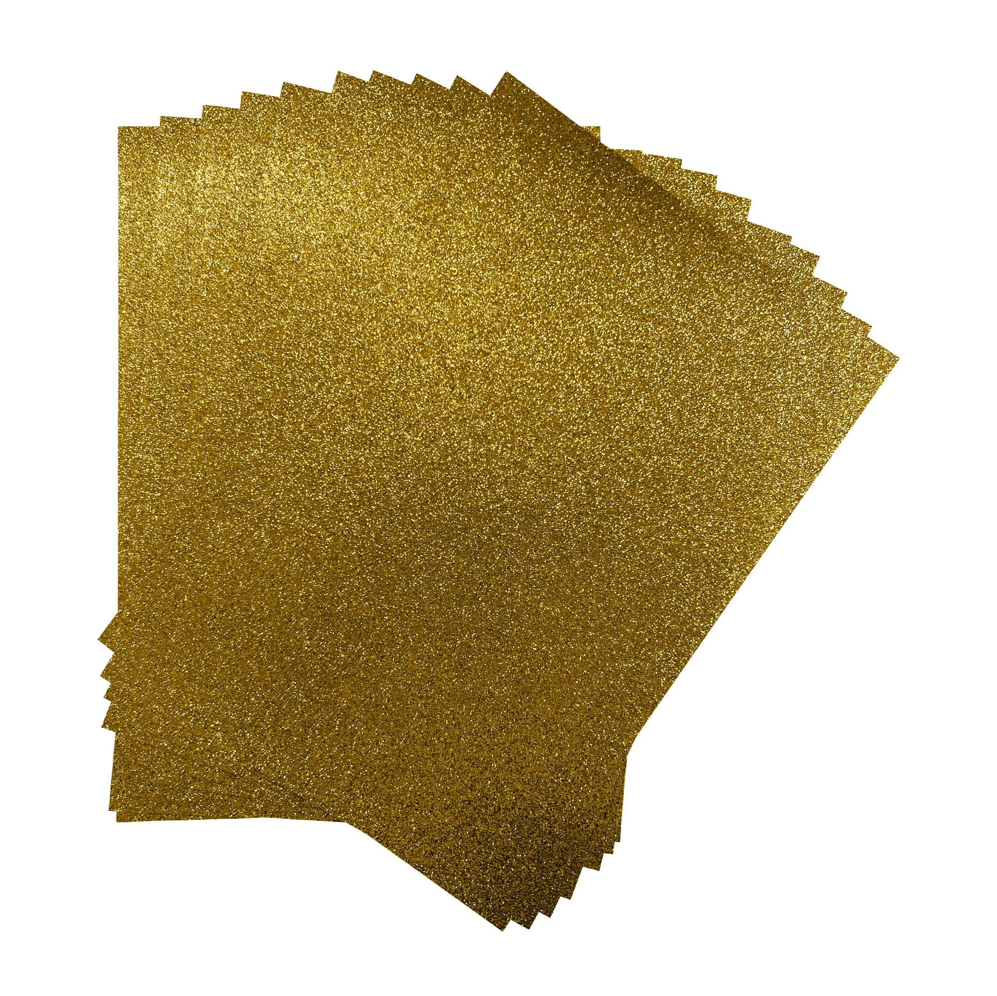 Pack of 100 A4 Gold Coloured Glitter Card 230gsm Sheets