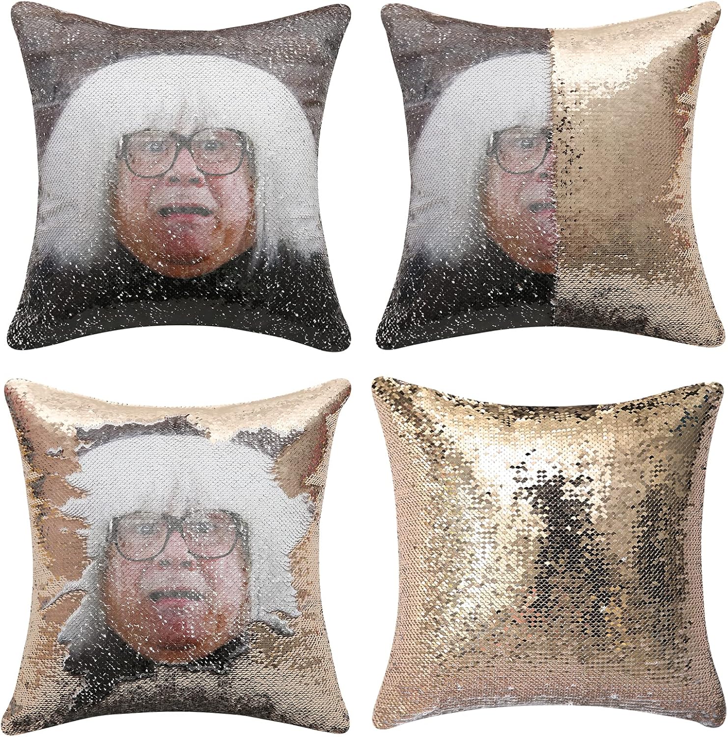 JYVNCZ Danny DeVito Sequin Pillow Cover Magic Reversible