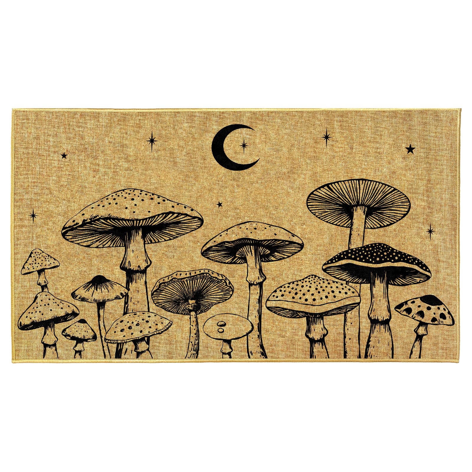 THEYGE Mushroom Doormat Aesthetic Welcome Mat for Front Door Spring Door Mat Woodland Mushroom Entrance Rug Cute Botanical Area Rug Outdoor Indoor
