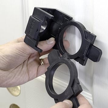 MIBRO 300681 Door Lock and Deadbolt Installation Kit, Made of Carbon Steel and Designed for Wood Doors, Black