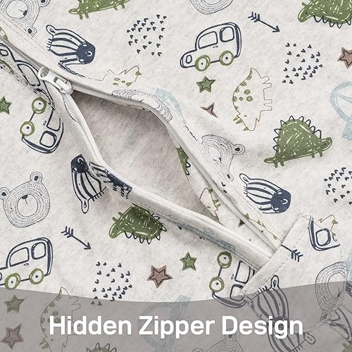 Miniatura 3 de FUNUPUP Saco de dormir para bebé de 0 a 6 meses, manta para bebé de 0 a 6 meses, saco de dormir de algodón suave para niños y niñas (animales)