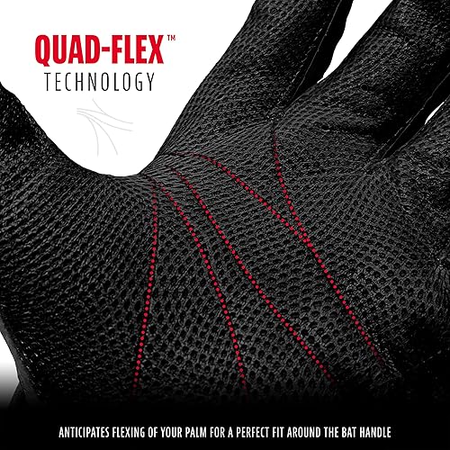 Miniatura 3 de Franklin Sports MLB Guantes de bateo de béisbol  Guantes de bateo clásicos profesionales para béisbol + sóftbol  Pares de guantes de bateo para