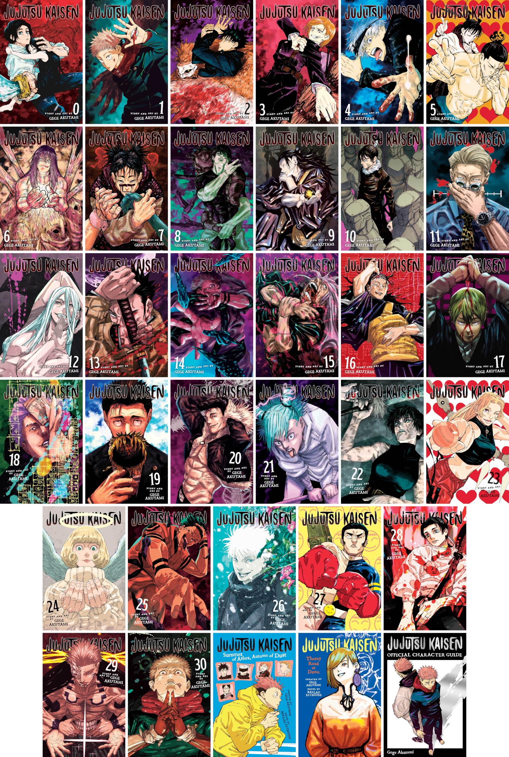 Jujutsu Kaisen Complete Collection Manga Series Set (34 Books)