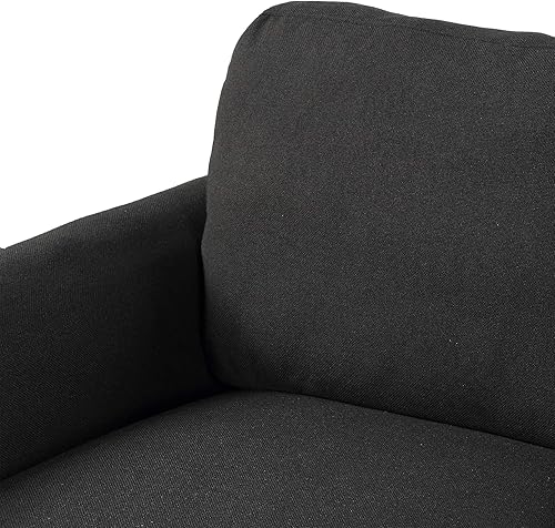 Miniatura 8 de Merax Juego de sofá de 3 piezas, mezcla de poliéster, color negro