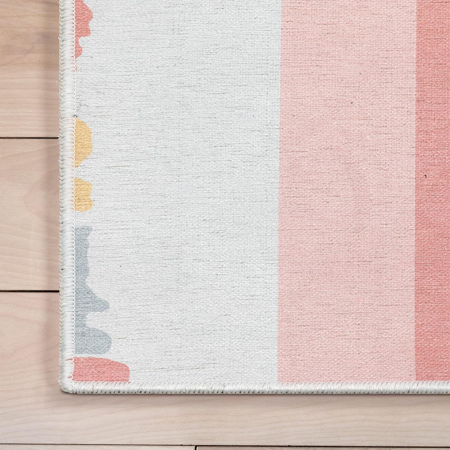 Well Woven Crescent Rainbow Pink & Orange Multicolor Apollo Kids Collection 3'3" x 5'
