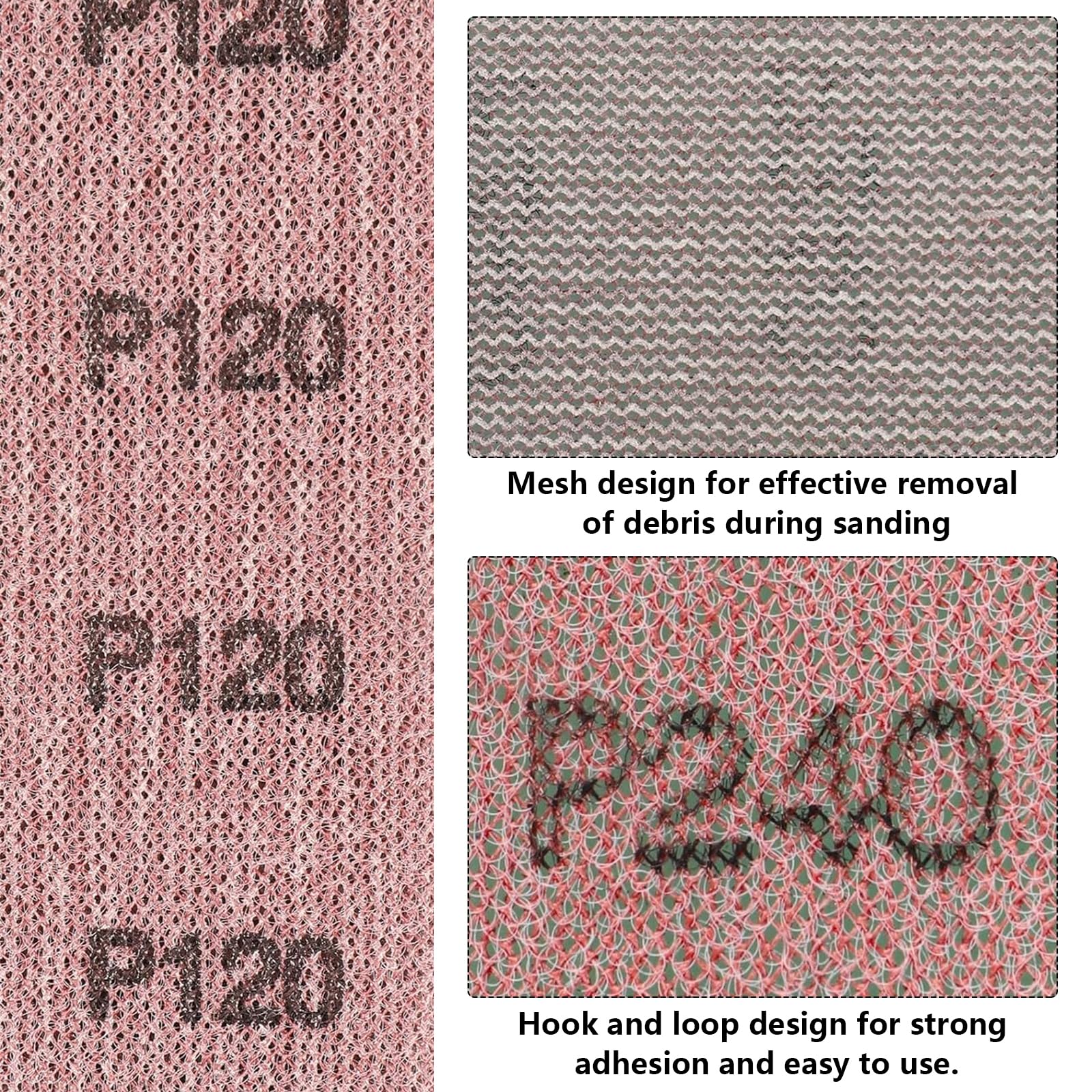 Strisce abrasive a rete,25 Strisce di Levigatura 70x198 mm Confezione di Ogni Grana 80, 120, 180, 240, 400 per Levigare Senza Polvere Legno, Stucco, Vernice, Plastica