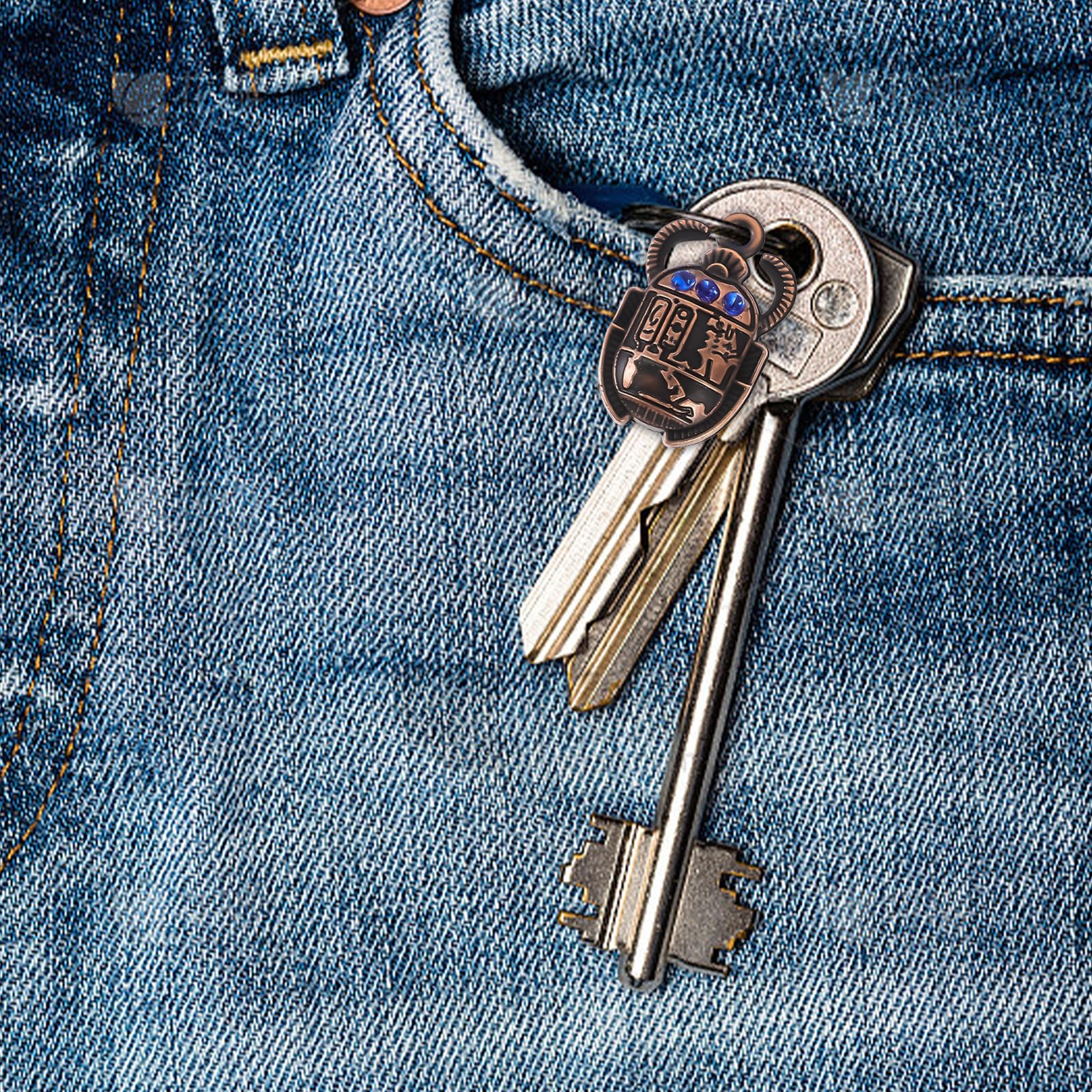 SEWACC Scarab Charms 40pcs Scarab Pendant Alloy Bulk Earrings Beetle Charm - Image 3