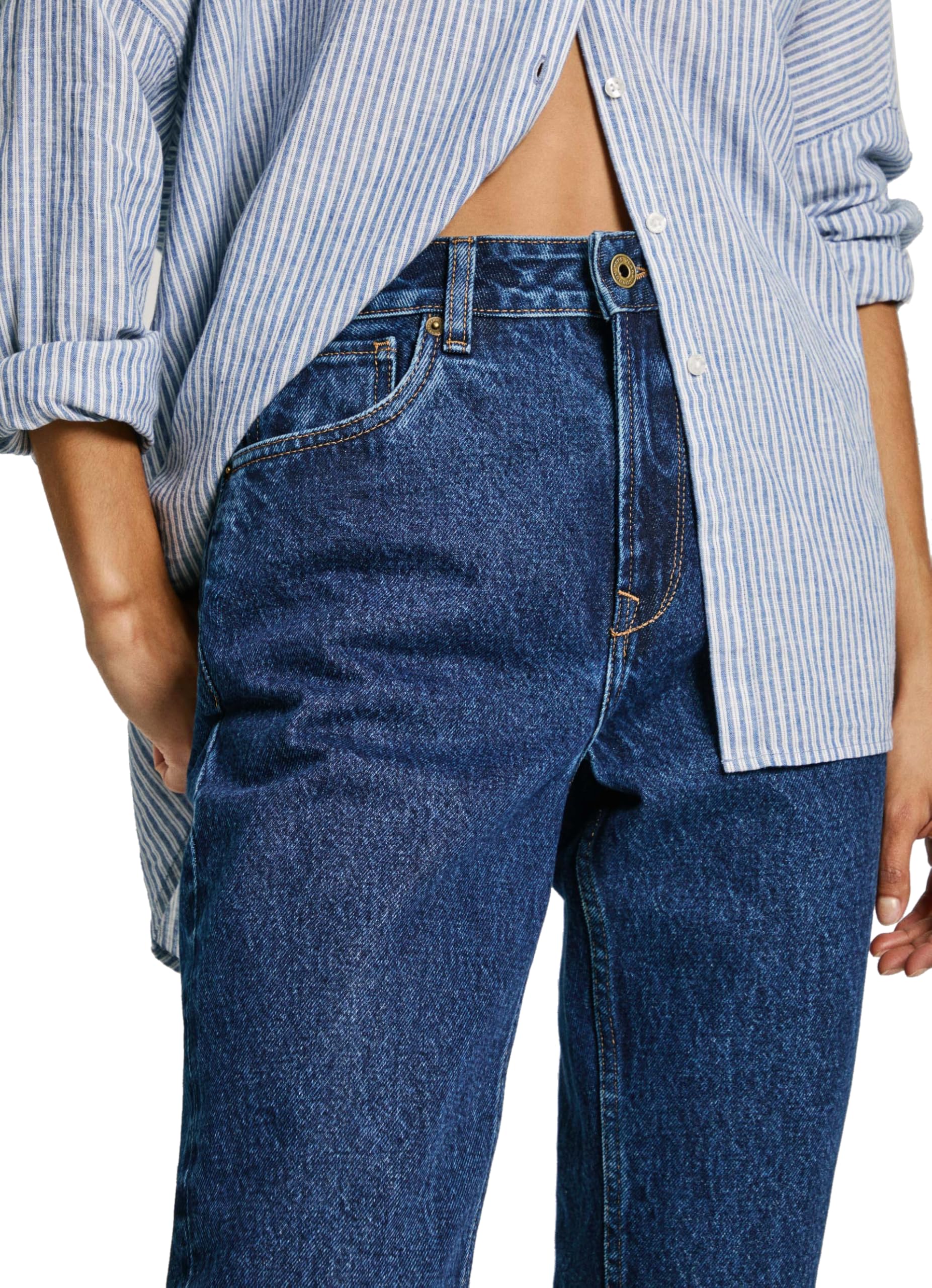 Pepe Jeans Zwężane Dżinsy Hw Pl204591 - Dżins Kobiety