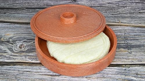 Miniatura 4 de Mesarte - Calentador aislado para tortillas y panqueques de 7 pulgadas, color naranja, fabricado en Estados Unidos