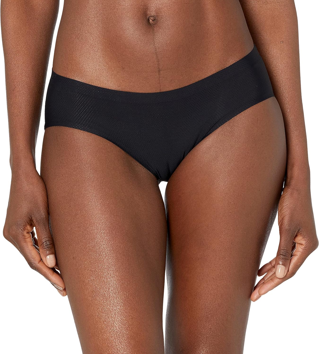 Womens Underwear Seamless Hipster Panties for Legging No Show 1 pair Black Low Rise Hipster X-Small