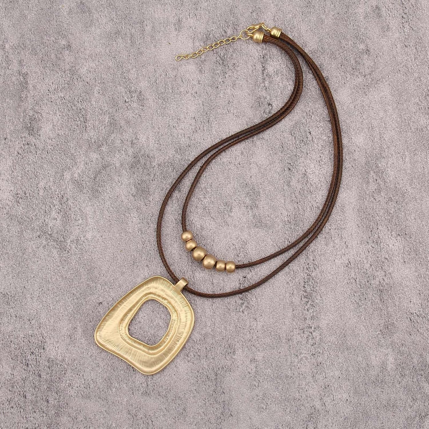 Boho Necklaces for Women Chunky Circle Necklace Bohemian Necklaces