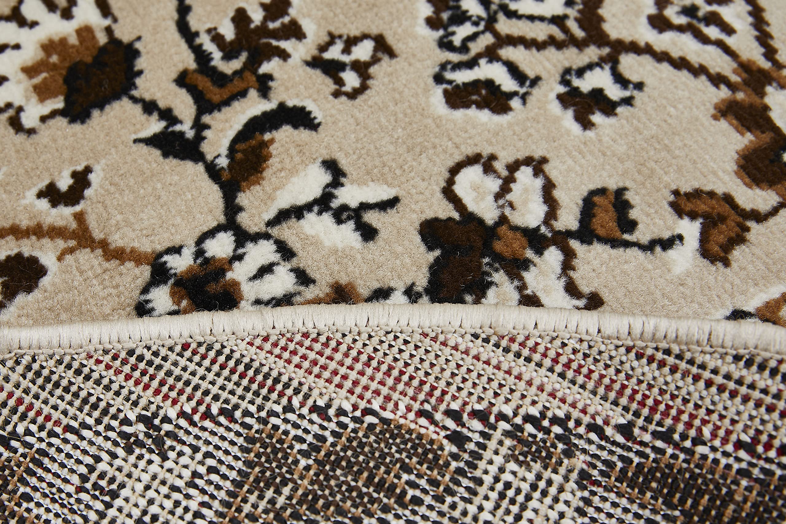 Andiamo Tappeto Orientale - Salotto e Camera da Letto, Decorazione Orientale, Easy-Care, Motivo Senza Tempo, 120 x 170 cm, Beige
