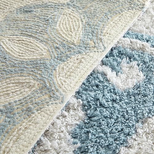 Miniatura 6 de Chic Home Sarabi - Tapete de baño de algodón de lujo, antideslizante, suave, absorbente, duradero, lavable a máquina, tamaño extragrande, 24 x 40