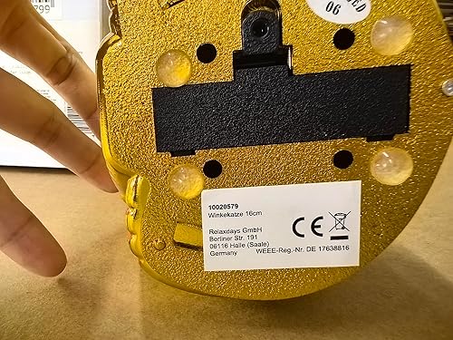 Miniatura 9 de RelaxdaysManeki Neko Saludando gato, buena suerte Bringer, 6.3inch, oro