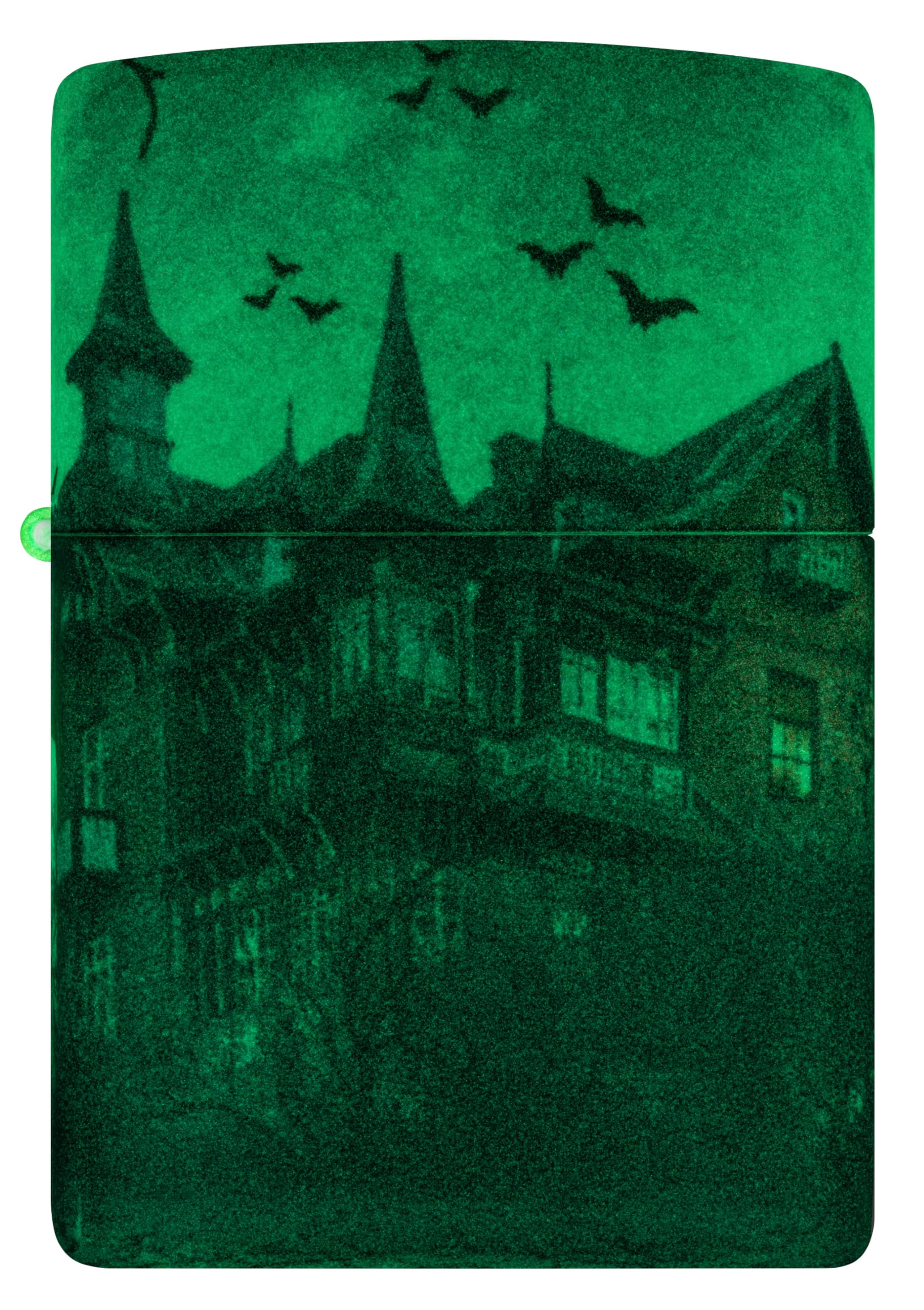 Zippo Accendino antivento Horror House, 540 colori, Glow-In-The-Dark, ricaricabile, resistente al vento, confezione regalo, made in USA