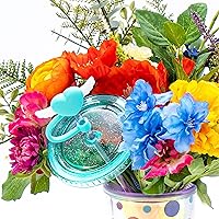 Vista 8 de bzyoo Vaso SIP de 24 oz con Tapa de Popote en Forma de Corazón con Alas – Vaso Iridiscente de Diseño Lindo DotDot, Taza Libre de BPA con Tapa