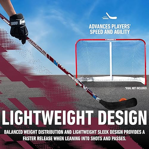 Vista 234 de Franklin Sports NHL Team - Palo de hockey callejero de vinilo de 48 pulgadas Pittsburgh Penguins