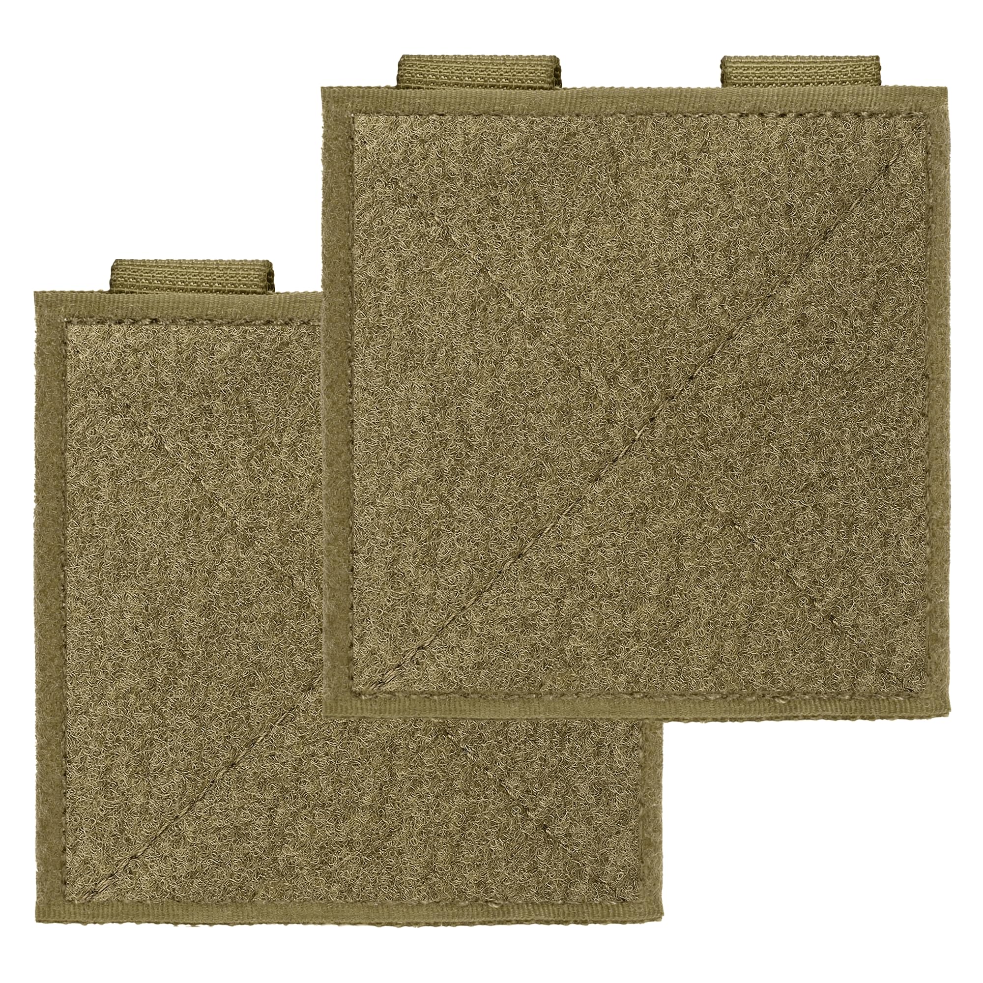 2Pack Molle Patch Panel Hook&Loop Adapter Panel for DIY Patch Badges Tactical Molle Hook and Loop Molle Panel for Badges and Insignia Patches 4''x4''(Kahki)-image-11